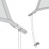 Fiberglass flexible pole covered 185 cm